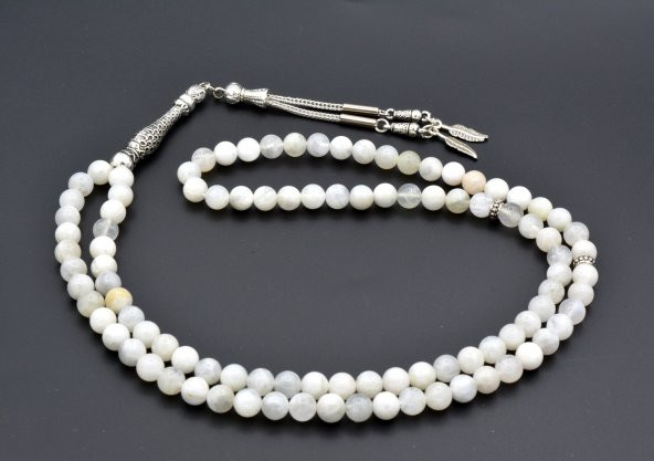 HAKİKİ DOĞAL 99 LUK AY TAŞI TESBİH 1.KALİTE DOĞAL TAŞ 002 - 3