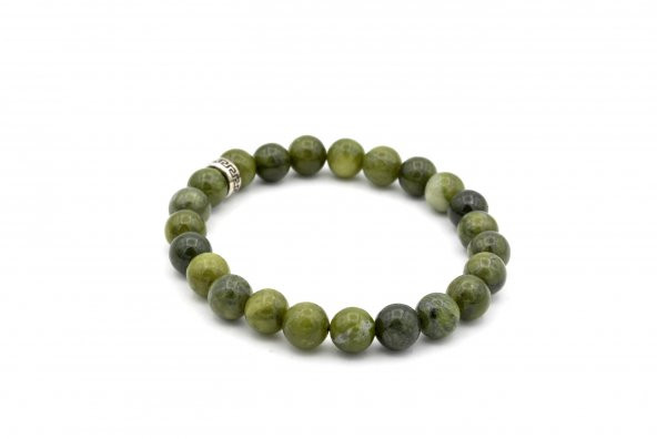 HAKİKİ DOĞAL YILAN TAŞI SERPENTİN BİLEKLİK 1.KALİTE 003 ürün görseli 1