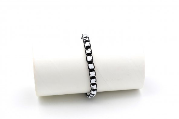 ASANSÖR MODEL KÜP KESİM DOĞAL JASPER TAŞI BİLEKLİK - Resim 3