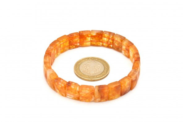 HAKİKİ DOĞAL SİTRİN BİLEKLİK 1.KALİTE DOĞAL TAŞ 009 - Resim 3