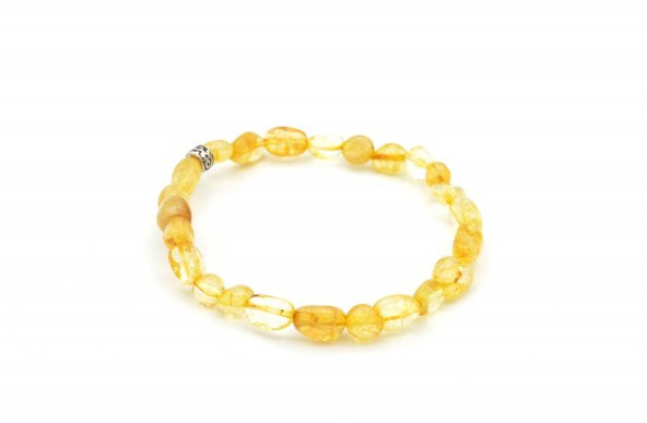 HAKİKİ AMORF KESİM DOĞAL SİTRİN TAŞI BİLEKLİK 1.KALİTE 004 ürün görseli 1