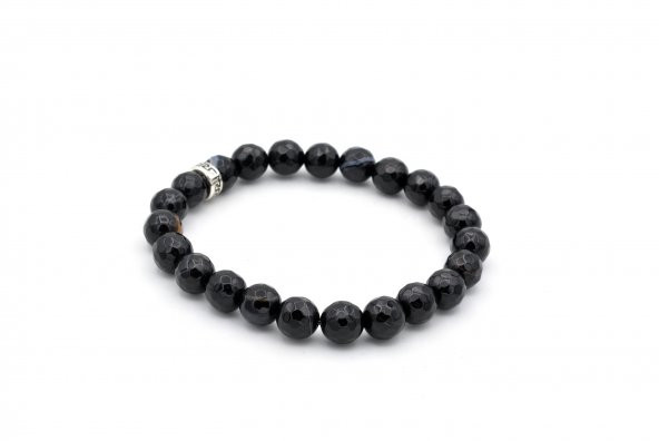 FASET KESİM ÇİZGİLİ SİYAH AKİK BİLEKLİK ürün görseli 1