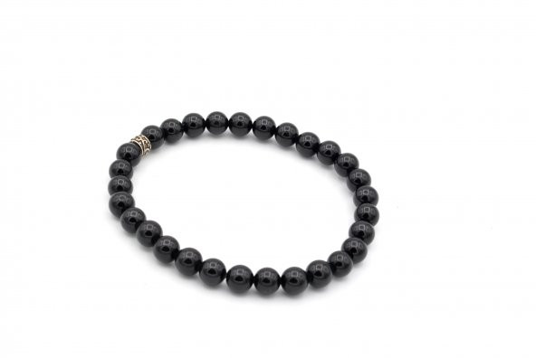 HAKİKİ DOĞAL SİYAH TURMALİN BİLEKLİK 1.KALİTE 003 - Resim 2