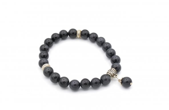 DOĞAL OBSİDYEN TAŞI BİLEKLİK 1.KALİTE ürün görseli 1