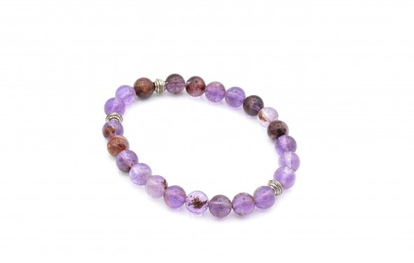 HAKİKİ DOĞAL FANTOM KUVARS TAŞI BİLEKLİK 1.KALİTE 004 ürün görseli 1