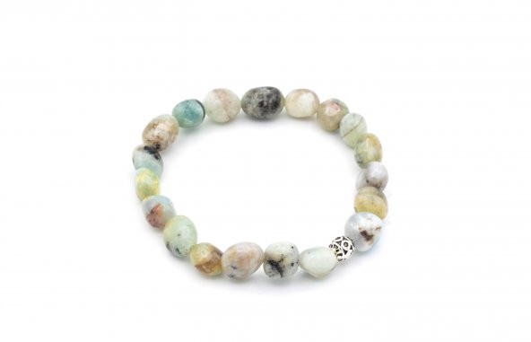 AMORF KESİM DOĞAL AKUAMARİN TAŞI BİLEKLİK 1.KALİTE 002 ürün görseli 1