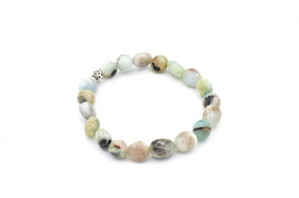 AMORF KESİM DOĞAL AKUAMARİN TAŞI BİLEKLİK 1.KALİTE 002 - Resim 2