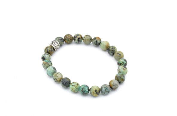 HAKİKİ DOĞAL AFRİKA TURKUAZ TAŞI BİLEKLİK 1.KALİTE DOĞAL TAŞ - 2