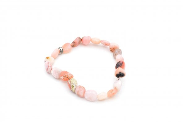 AMORF KESİM DOĞAL PEMBE OPAL TAŞI BİLEKLİK 1.KALİTE 002 - 2