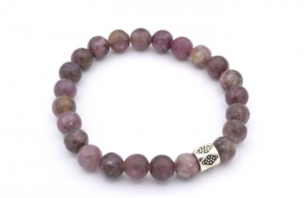 DOĞAL LEPİDOLİT MİKAŞİST TAŞI BİLEKLİK 1.KALİTE 003 ürün görseli 1