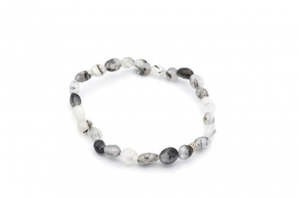 AMORF KESİM DOĞAL RUTİL KUVARS TAŞI BİLEKLİK 1.KALİTE ürün görseli 1