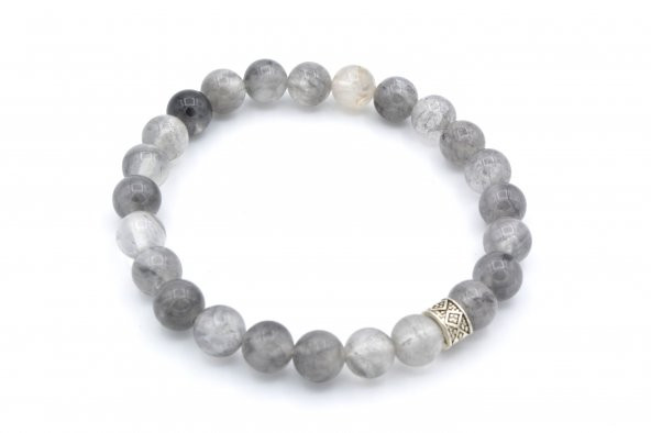 DOĞAL BULUTLU KUVARS BİLEKLİK 1.KALİTE DOĞAL TAŞ 002 ürün görseli 1