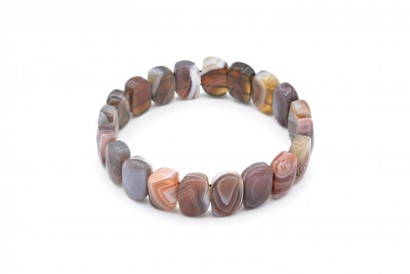 DOĞAL BOTSWANA AKİK BİLEKLİK 1.KALİTE DOĞAL TAŞ 004 ürün görseli 1