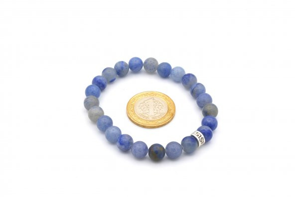 HAKİKİ DOĞAL MAVİ AVENTURİN BİLEKLİK 1.KALİTE - Resim 2