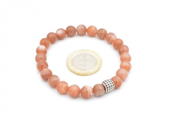 HAKİKİ DOĞAL GÜNEŞ TAŞI BİLEKLİK 1.KALİTE DOĞAL TAŞ 003 - Resim 2