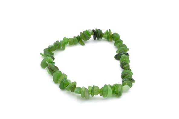 HAKİKİ DOĞAL KIRIK TAŞ YEŞİM BİLEKLİK 1.KALİTE DOĞAL TAŞ ürün görseli 1