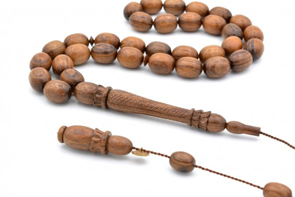 HAKİKİ USTA İŞİ OYMA İMAMELİ KOKULU SANDAL AĞACI TESBİH İRİ BOY 002 - 2