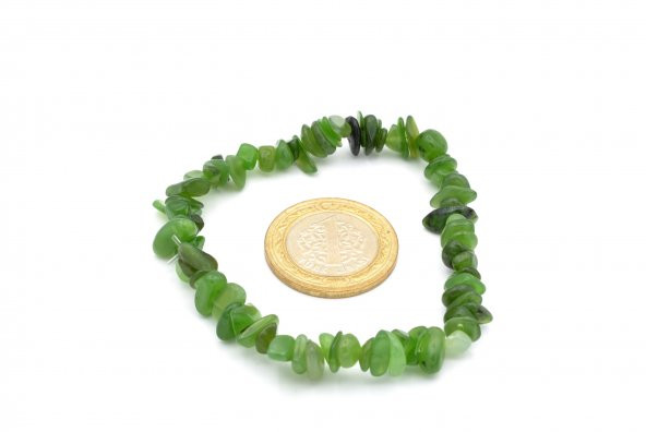 HAKİKİ DOĞAL KIRIK TAŞ YEŞİM BİLEKLİK 1.KALİTE DOĞAL TAŞ - Resim 2