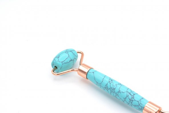 DOĞAL ÇİFT TARAFLI TURKUAZ TAŞI MASAJ ALETİ ROLLER - ROSE - 4