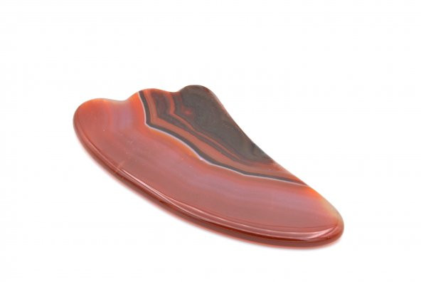 HAKİKİ DOĞAL KIRMIZI AKİK TAŞI GUA SHA YÜZ BAKIMI 008 - 2