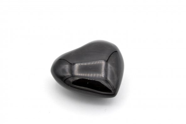 HAKİKİ DOĞAL KALP ŞEKLİNDE RAİNBOW OBSİDYEN TAŞI 113 GRAM - 3