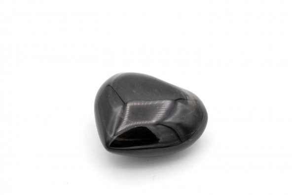 HAKİKİ DOĞAL KALP ŞEKLİNDE RAİNBOW OBSİDYEN TAŞI 113 GRAM - 4