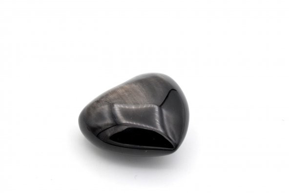 HAKİKİ DOĞAL KALP ŞEKLİNDE RAİNBOW OBSİDYEN TAŞI 116 GRAM - 3