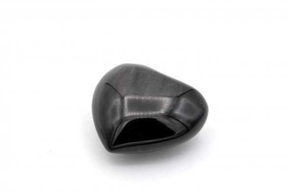 HAKİKİ DOĞAL KALP ŞEKLİNDE RAİNBOW OBSİDYEN TAŞI 116 GRAM - 4