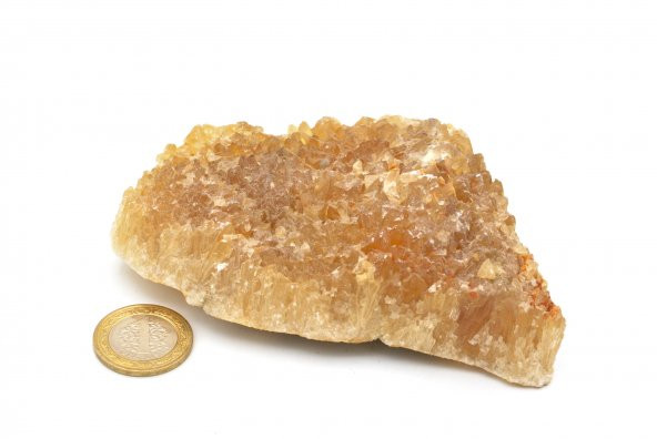 HAKİKİ DOĞAL SARI KALSİT TAŞI KAYA PARÇASI 383 GR - 4