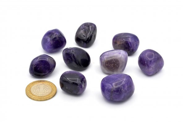 HAKİKİ TAMBURLU DOĞAL AMETİST TAŞI KAYA PARÇASI 1.KALİTE 003 - 2