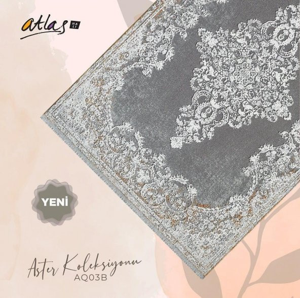 Atlas Halı Aster AQ03B Gri / KİREMİT Halı - 3
