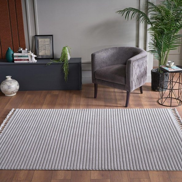 Gümüşsuyu Halı Deco Alvin 12612GRİ BEJ Halı Salon Halı Oturma Odası Halı Mutfak Halısı