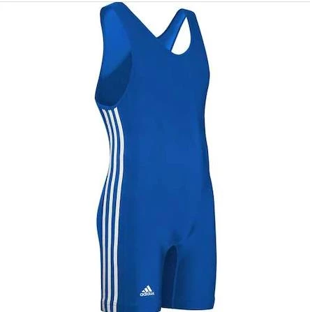 Adidas AS102 Singlet Güreş Mayosu - Mavi/Kırmızı