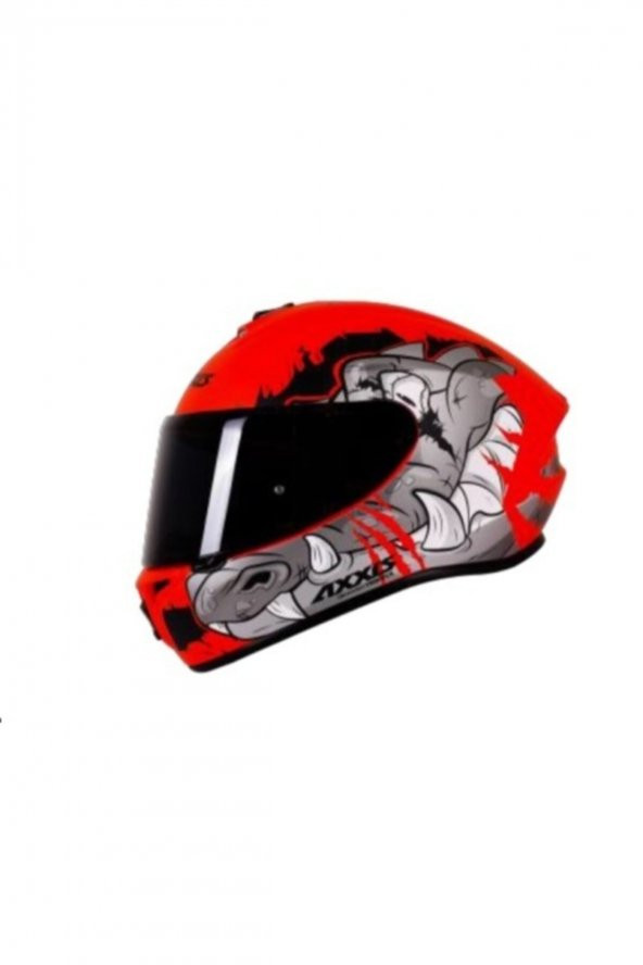 Draken Trooper Matt Red Motosiklet Kaskı (Yeni Model)