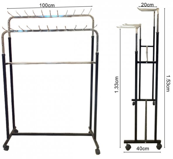 Rafburada® 2 Li Kemer ve Kravat Standı Askı Standı - 4