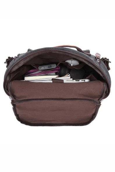 Ctvyb1258-0007 Açık Kahverengi Unısex Sırt Çantası - Resim 4