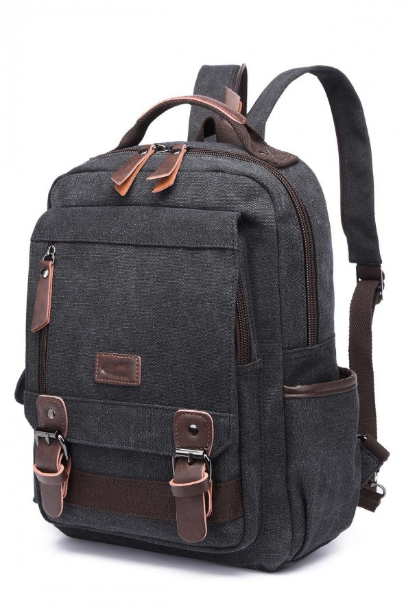 Ctvyb1272-0001 Siyah Unisex Sırt Çantası - Resim 3