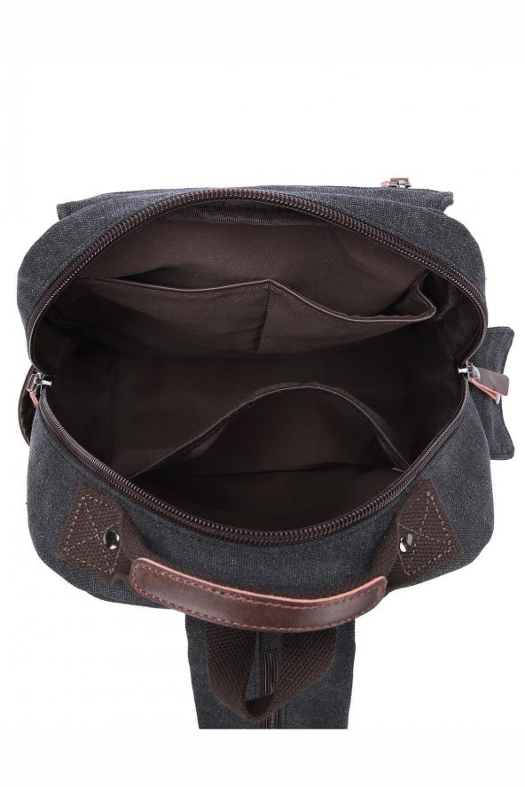 Ctvyb1272-0001 Siyah Unisex Sırt Çantası - Resim 5