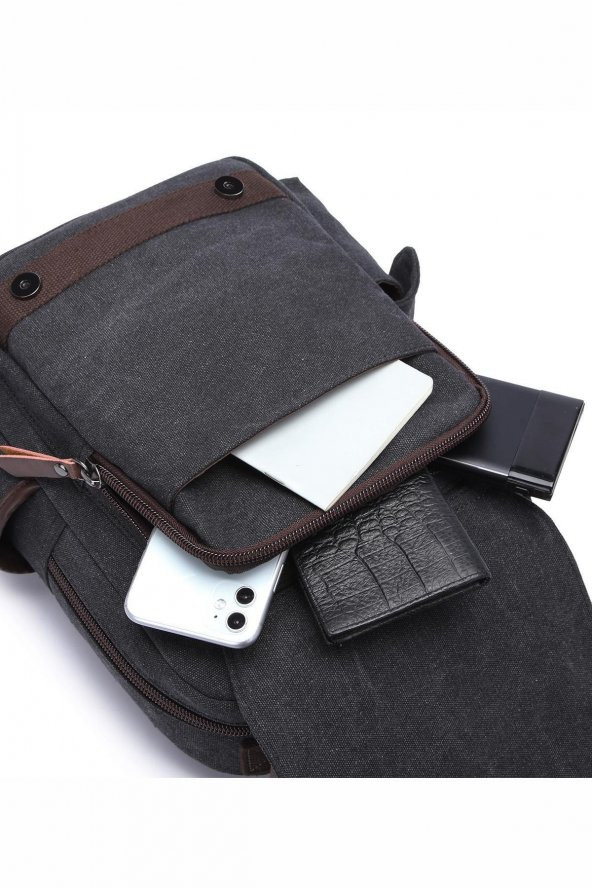 Ctvyb1272-0001 Siyah Unisex Sırt Çantası - Resim 6