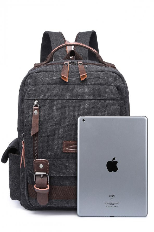 Ctvyb1272-0001 Siyah Unisex Sırt Çantası - Resim 7