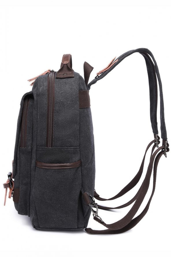 Ctvyb1272-0001 Siyah Unisex Sırt Çantası - Resim 12