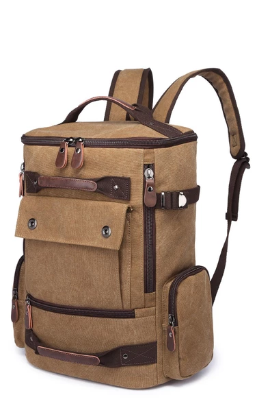 Ctvyb1258-0007 Açık Kahverengi Unısex Sırt Çantası - Resim 2