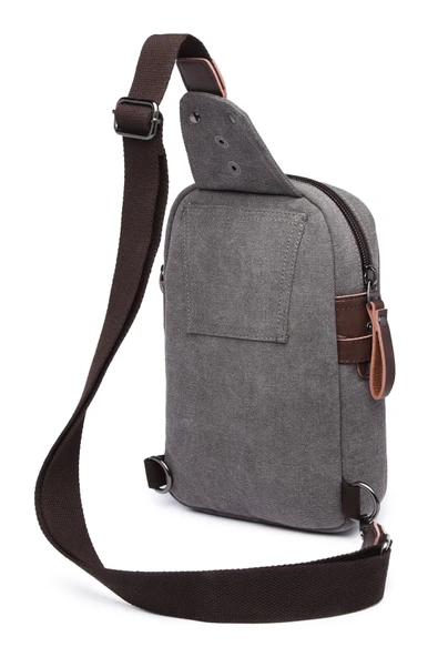 C-active Bady Bag Kanvas Çanta Gri - Resim 3