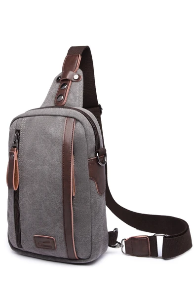 C-active Bady Bag Kanvas Çanta Gri