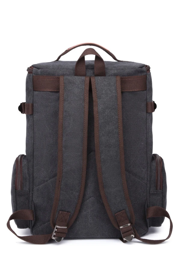 C-active Erkek Kanvas Sırt Çantası Siyah - Resim 3