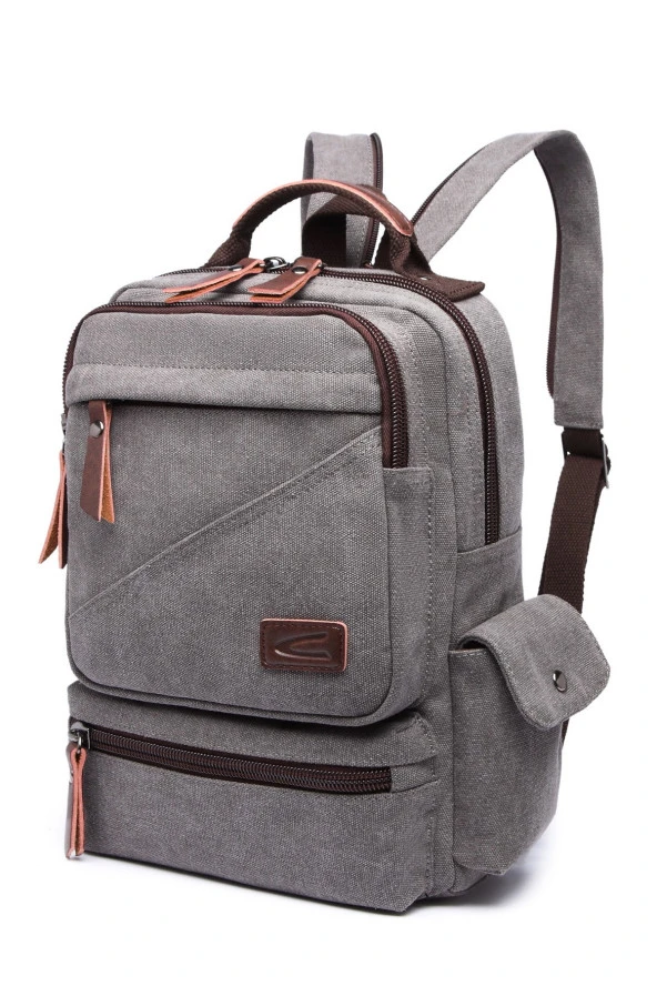 C-active Erkek Kanvas Sırt Çantası Gri - 2