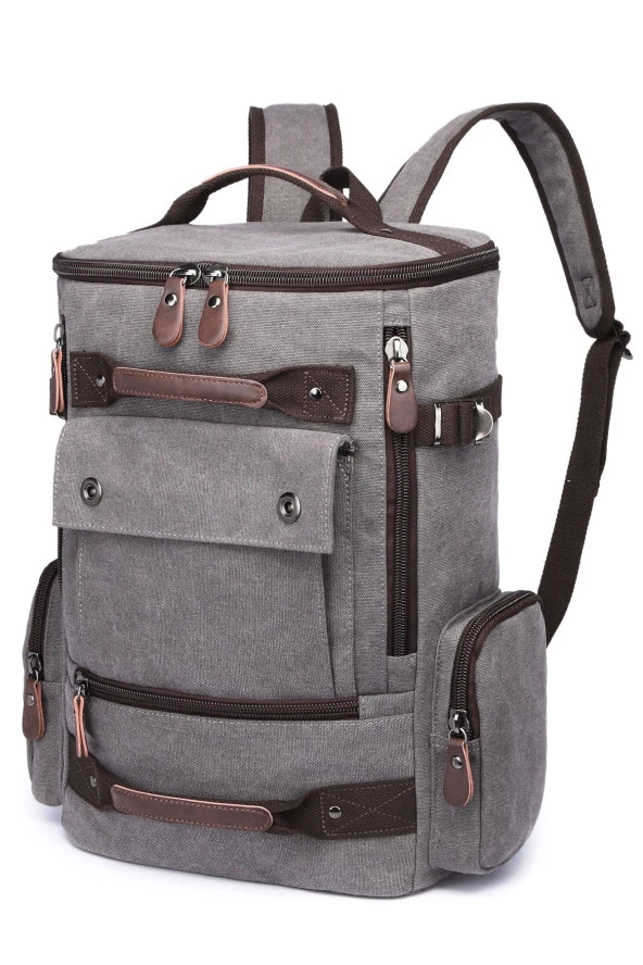 C-active Erkek Kanvas Sırt Çantası Gri - Resim 2