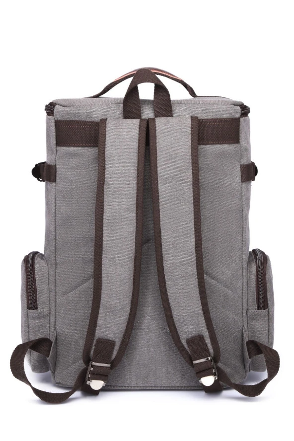 C-active Erkek Kanvas Sırt Çantası Gri - Resim 3