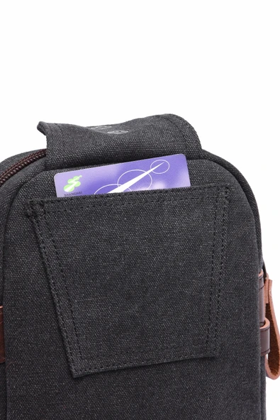 C-active Bady Bag Kanvas Çanta Gri - Resim 6