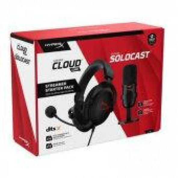 HYPERX STREAMER STARTER PACK CLOUD CORE KULAKLIK VE SOLOCAST MİKROFON HBNDL0001 - Resim 2